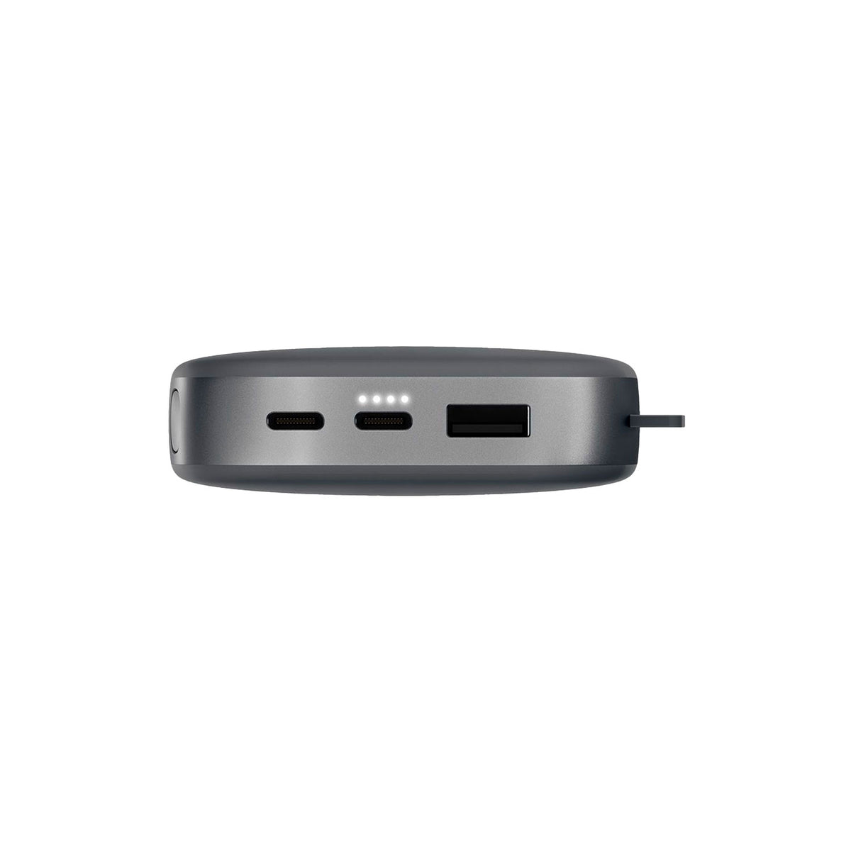 18000mAh powerbank, 3 porttia, 20W, storm grey tummanharmaa