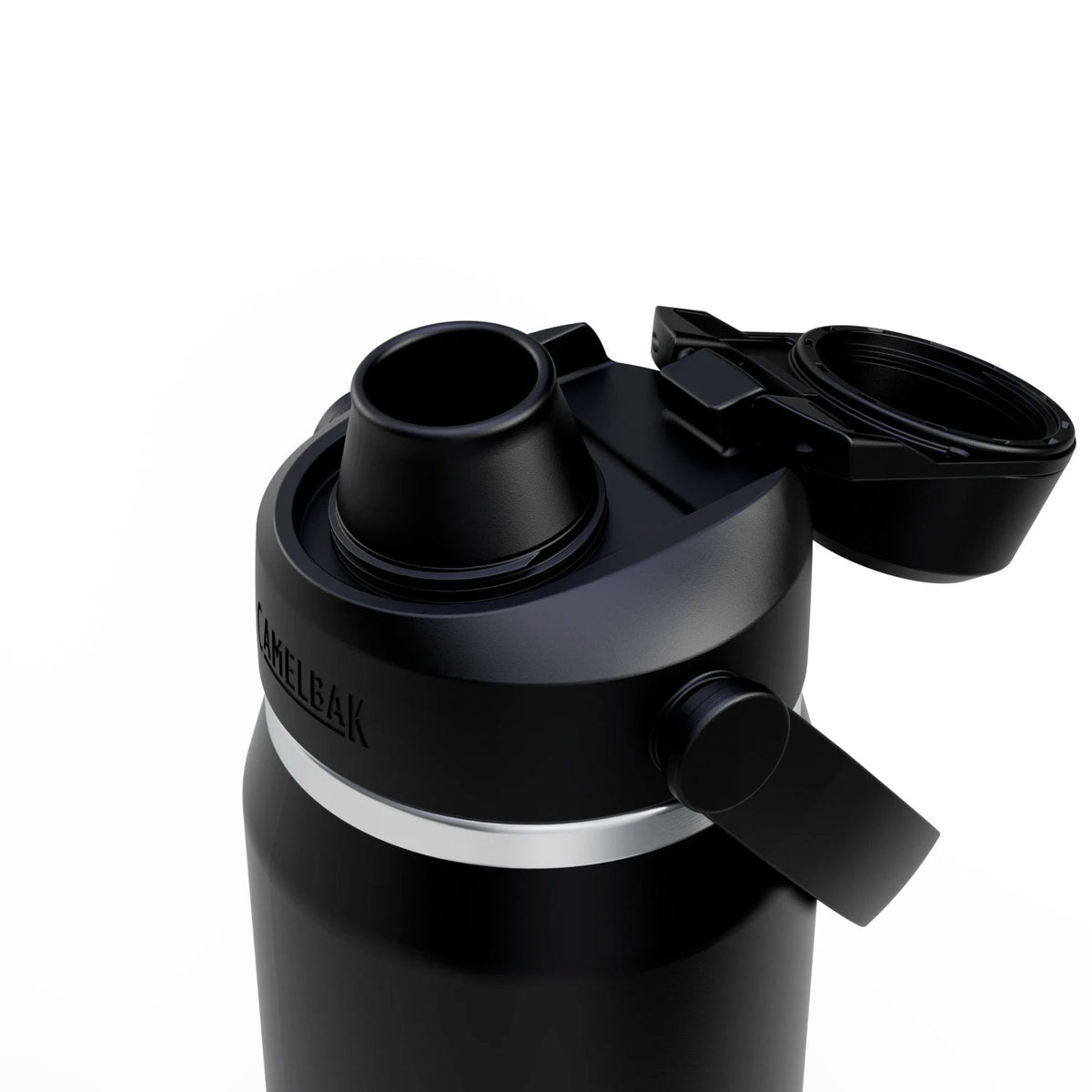 Camelbak Thrive Chug VSS 0,75 L, musta, korkki avattuna