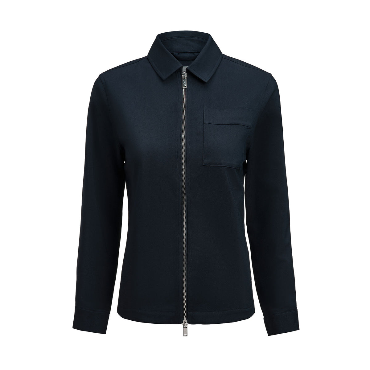 Modern Zip Overshirt Woman, navy