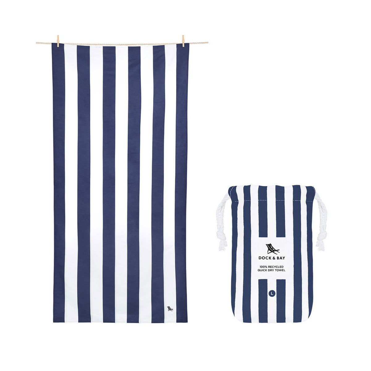 Dock & Bay rantapyyhe, navy