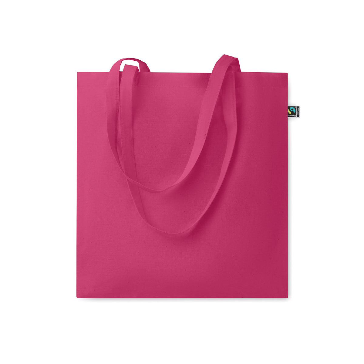 fuksia fairtrade puuvillakassi