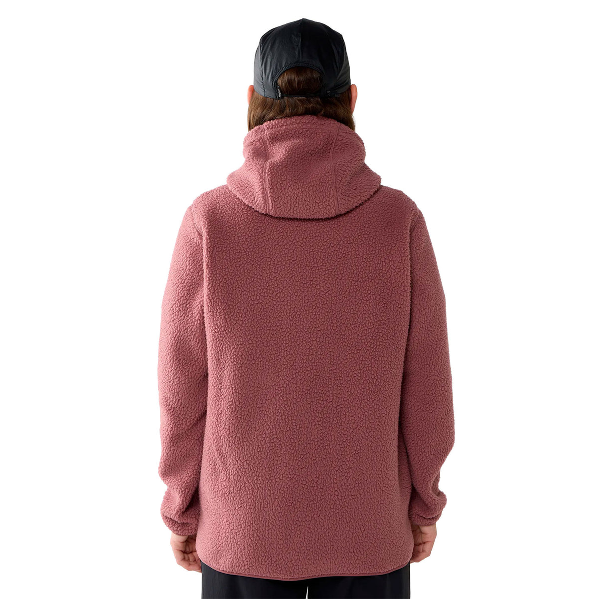 haglöfs pörröinen fleecetakki hupulla, naisten, misty mauve, selkä