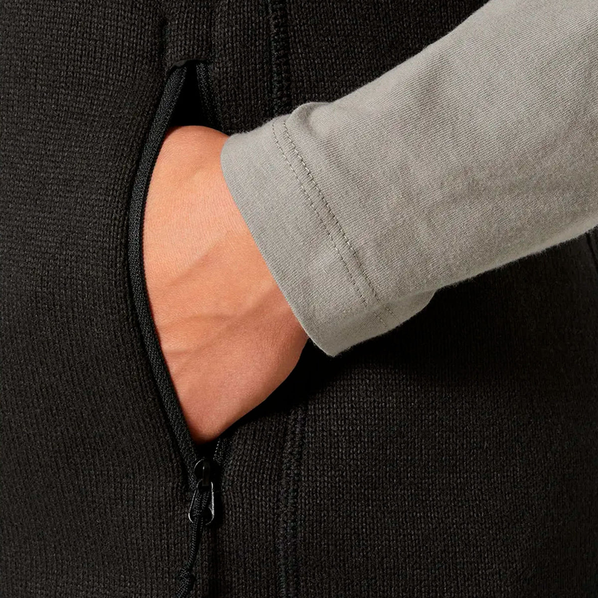 hh Varde Fleece Vest naisten, musta, vetoketjullinen tasku / käsitasku