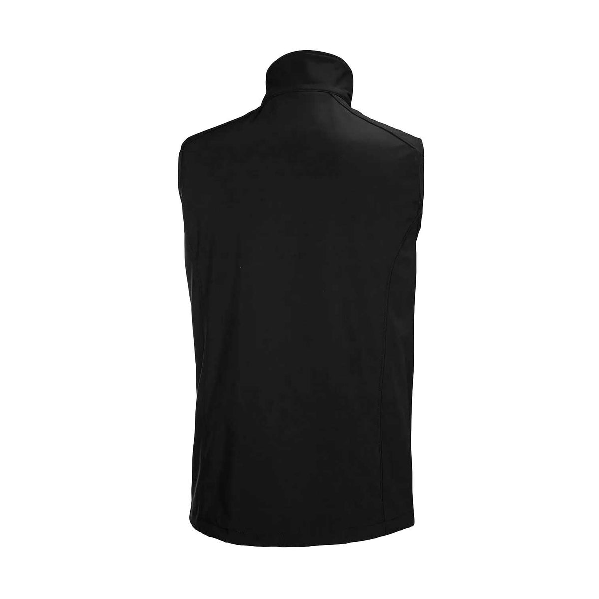 musta helly hansen softshell-liivi, selkä
