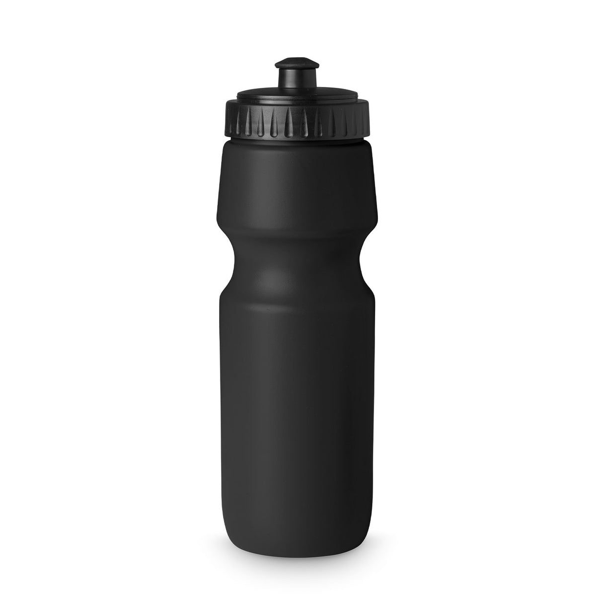 musta urheilujuomapullo painatuksella, 700 ml
