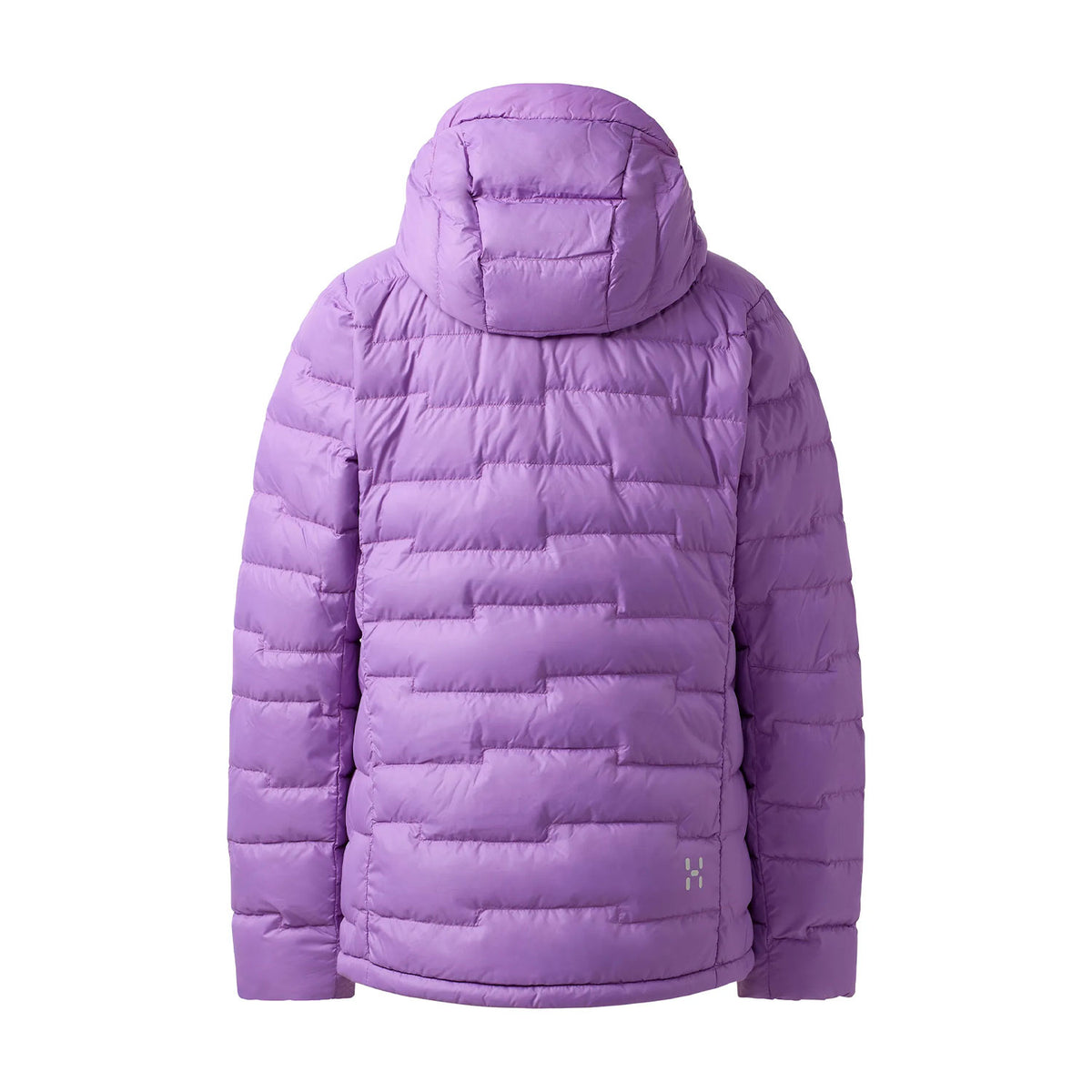 Naisten Haglöfs kevyttuntuvatakki hupulla, violetti, selkä