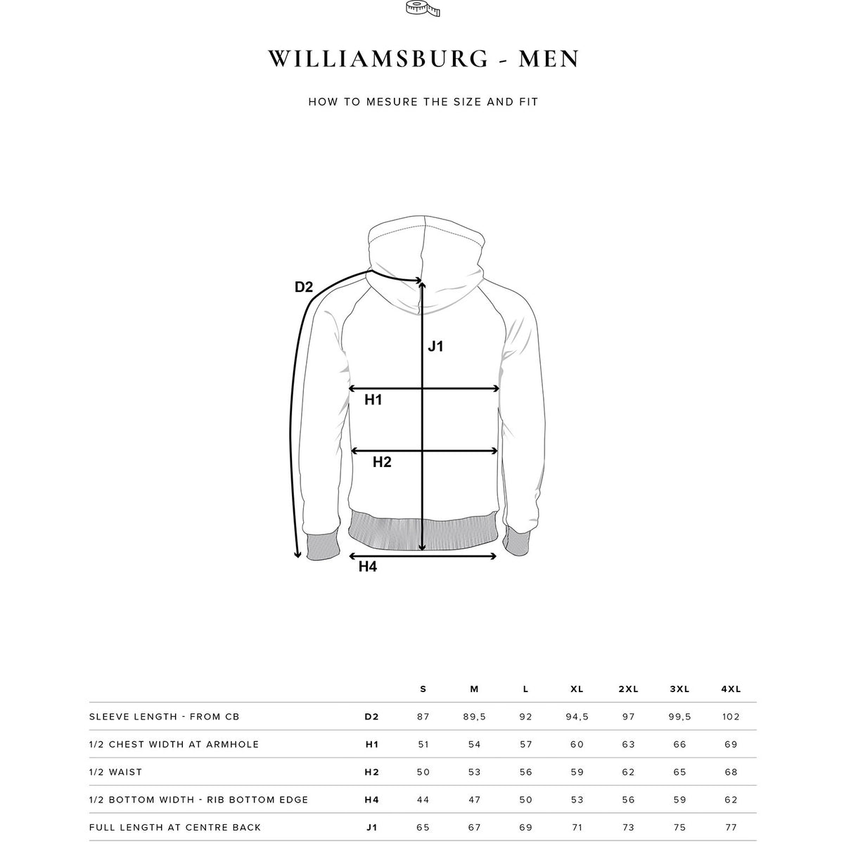 nimbus williamsburg vetoketjullinen huppari kokotaulukko, miesten
