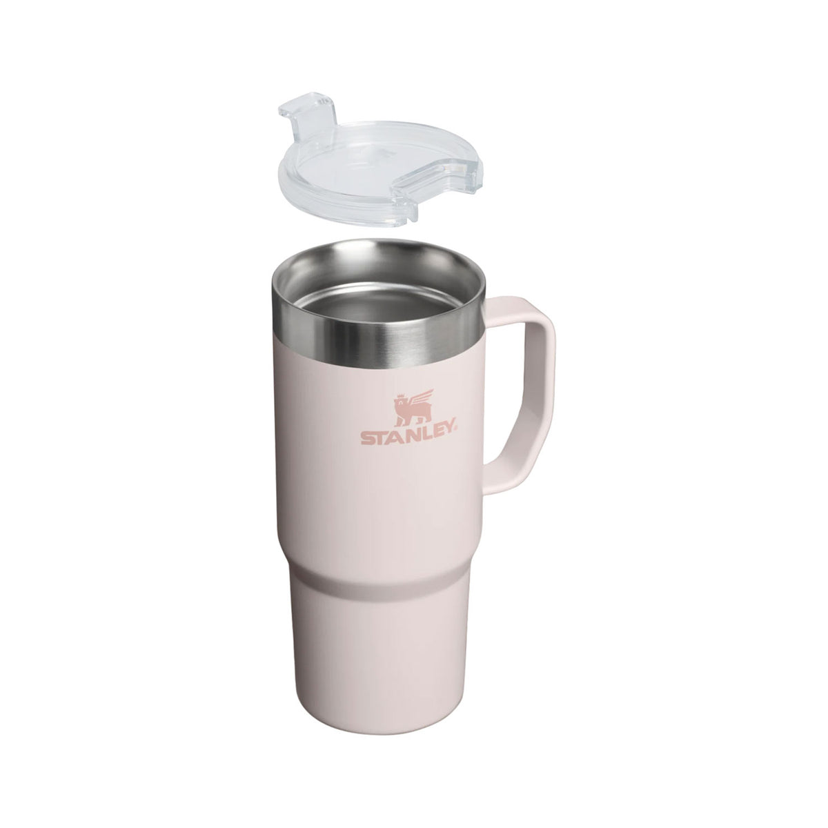 Stanley Everyday Suburban Mug 0.47L, termosmuki kahvalla, rose quartz