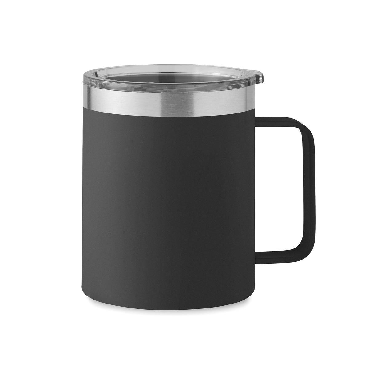 teräsmuki kannella 300 ml, musta