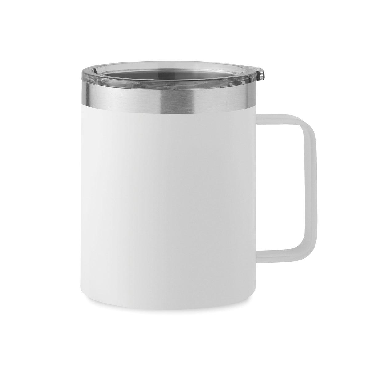 teräsmuki kannella 300 ml, valkoinen
