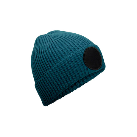 Circular Fashion Patch Beanie, airforce blue