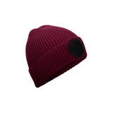 Circular Fashion Patch Beanie, burgundy, viininpunaine pipo