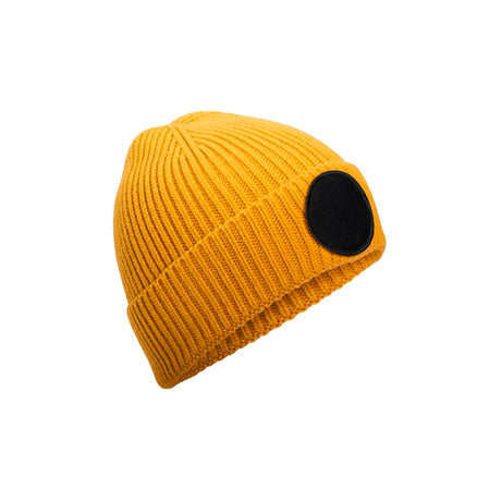 Circular Fashion Patch Beanie, mustard, sinapin keltainen pipo