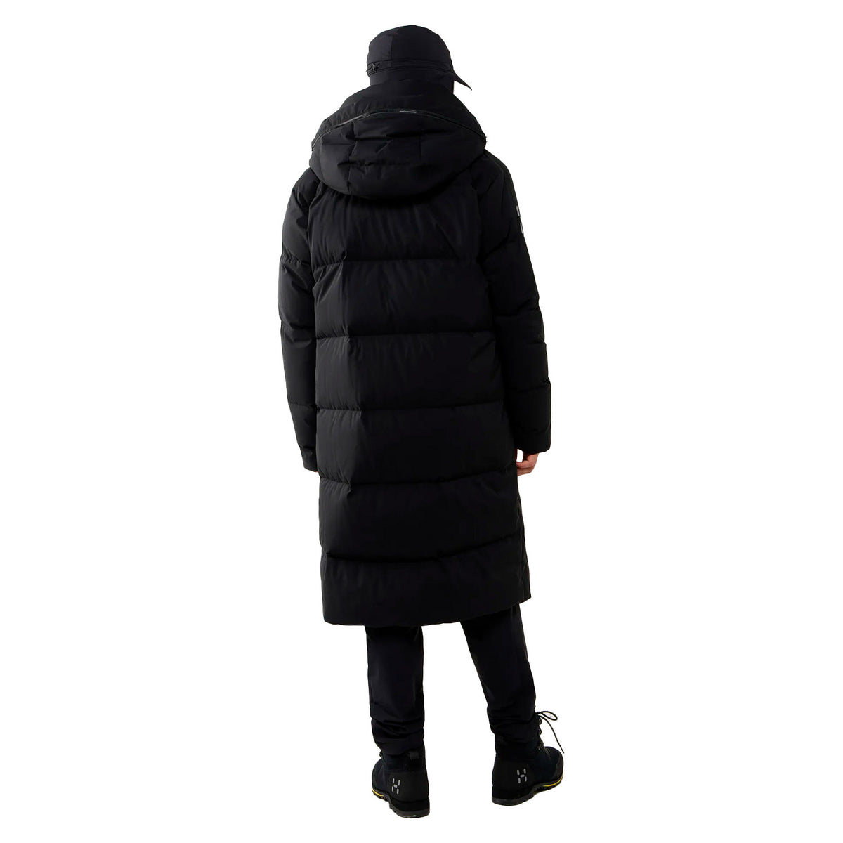 Liden Long Down Parka Men, musta, selkä