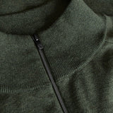 Nimbus Brighton 1/4-Zip miesten puuvillaneule vetoketjulla, oliivi