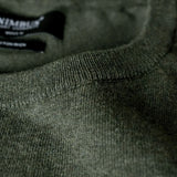 Nimbus Brighton O-Neck miesten puuvillaneule, olive, oliivin vihreä