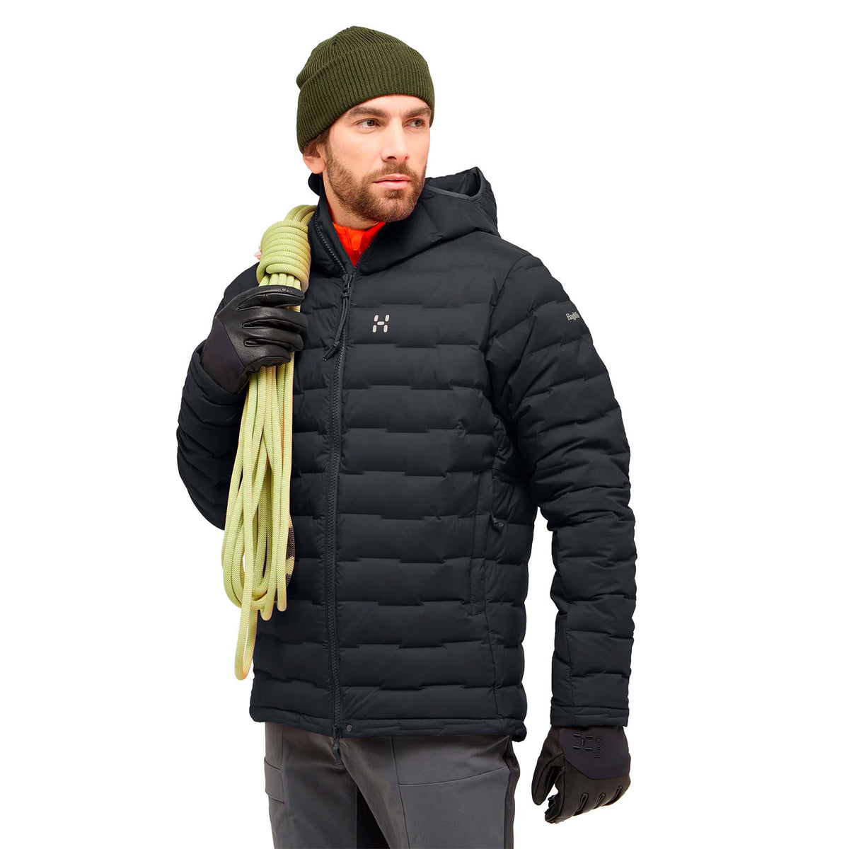 Spitz Down Hood Men, true black