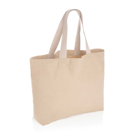 beige vaaleanruskea kangaskassi, kierrätetty puuvillacanvas 240g