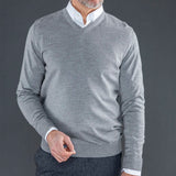 Berkeley Wilton Merino V-neck, harmaa neule