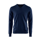 Berkeley Wilton Merino V-neck navy