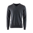 Berkeley Wilton Merino V-neck tummanharmaa
