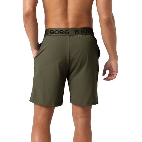 björn borg shortsit, tummanvihreät, takaa