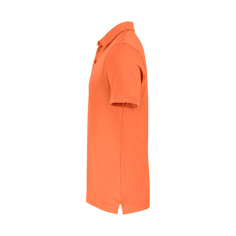Cutter & Buck Oceanside Stretch Polo papaya, vasen hiha, sivuprofiili