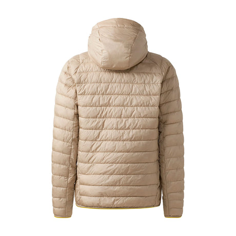 haglöfs kevyttoppatakki, beige, selkä