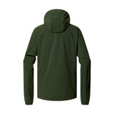 haglöfs naisten softshell takki hupulla, seaweed green, selkä