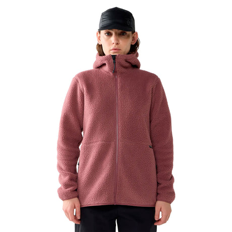 haglöfs pörröinen fleecetakki hupulla, naisten, misty mauve