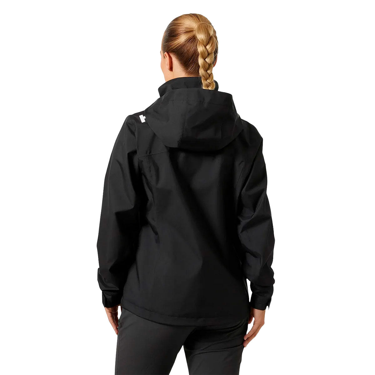 helly hansen naisten crew hooded jacket 2.0, musta, selkä