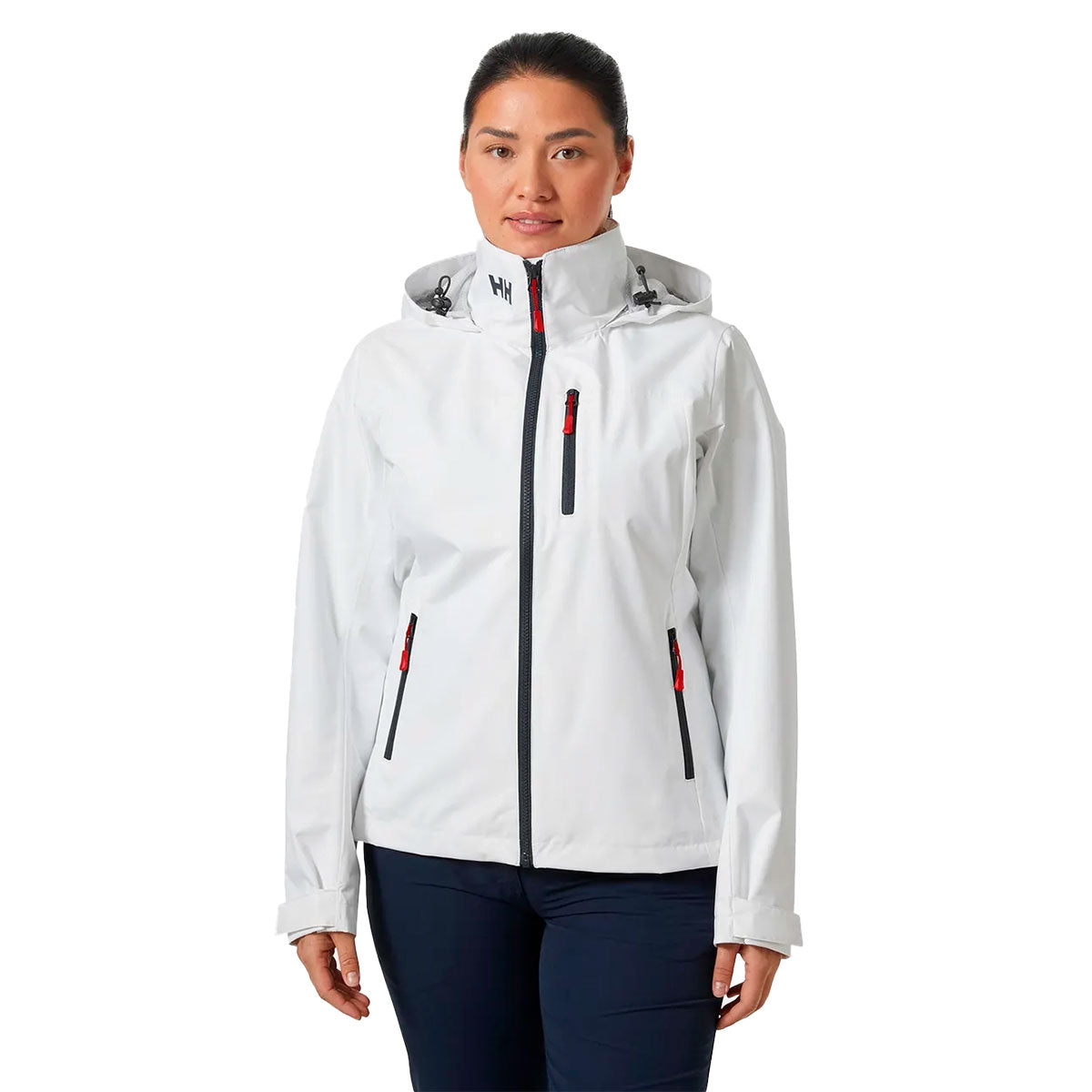helly hansen naisten crew hooded jacket 2.0, valkoinen