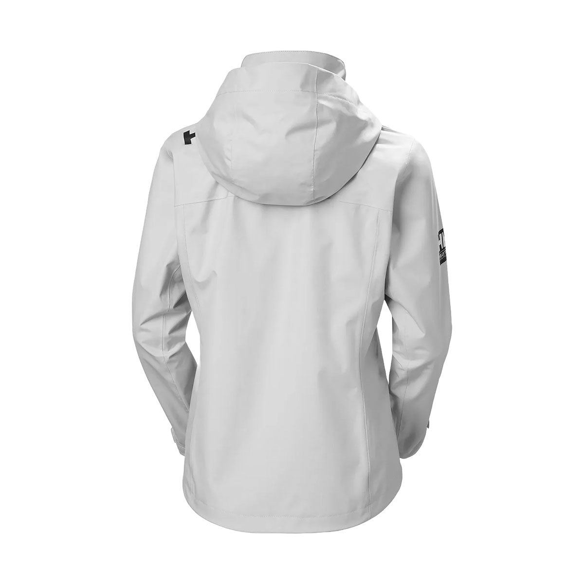 hh naisten crew hooded jacket 2.0, harmaa, selkä