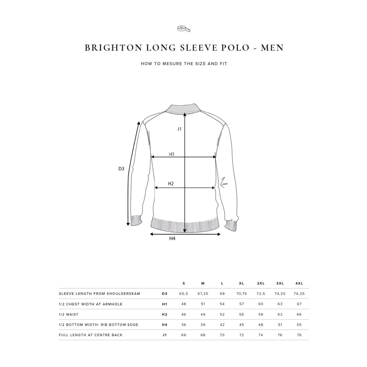 kokotaulukko nimbus  Brighton Long Sleeve Polo Men