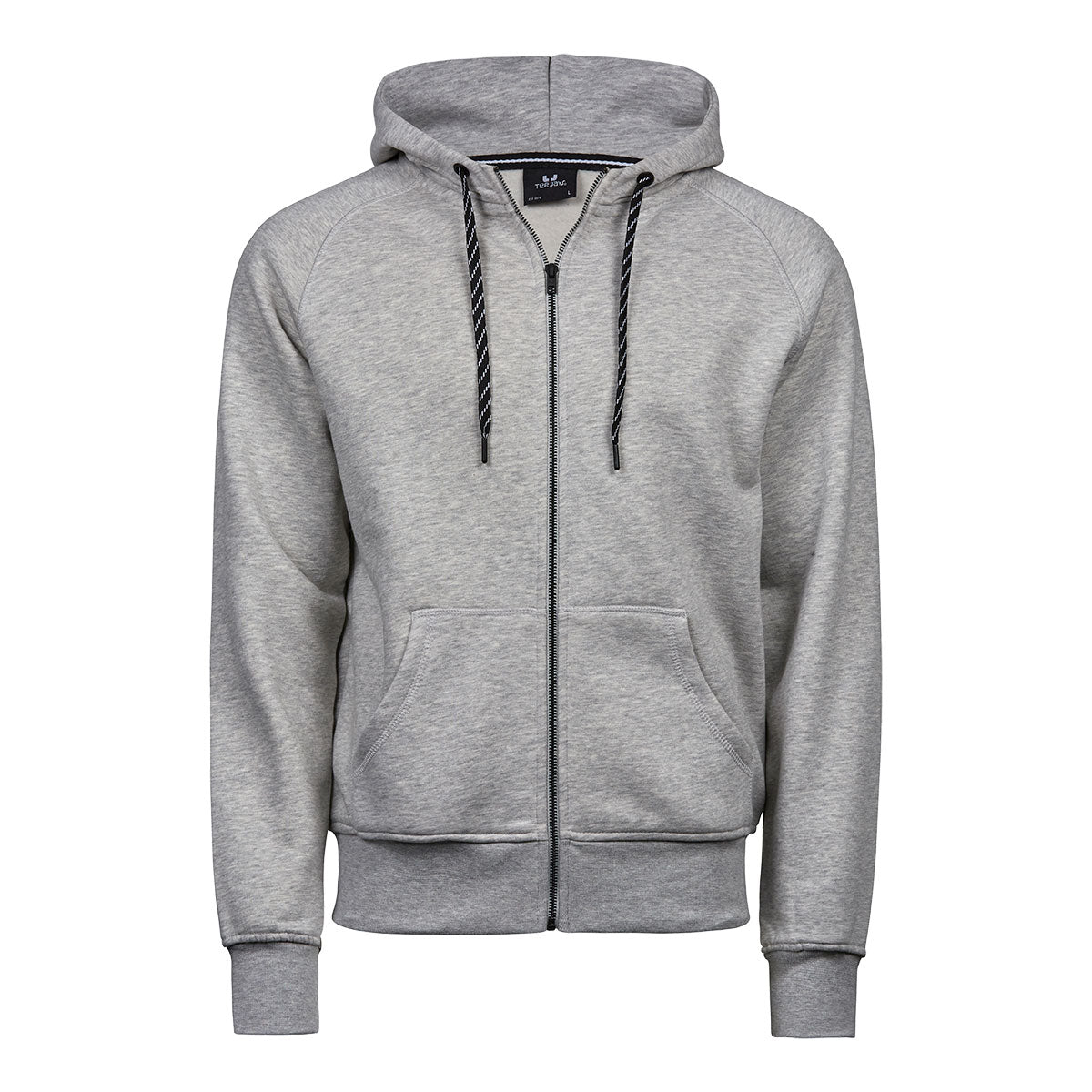 meleerattu harmaa tee jays fashion full zip hood huppari vetoketjulla