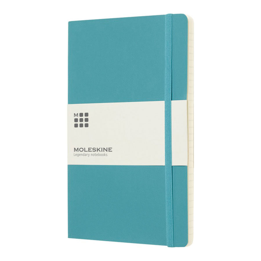 moleskine classic large pehmeäkantinen muistikirja korallin sininen