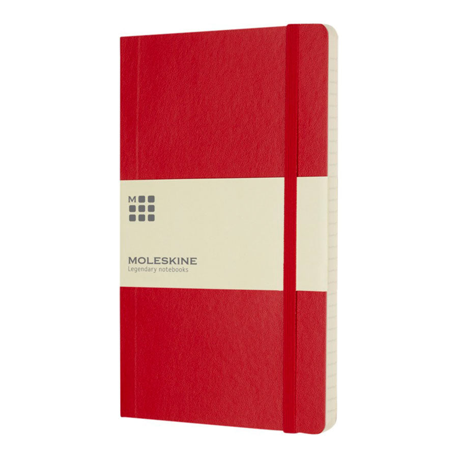moleskine classic large pehmeäkantinen muistikirja punainen