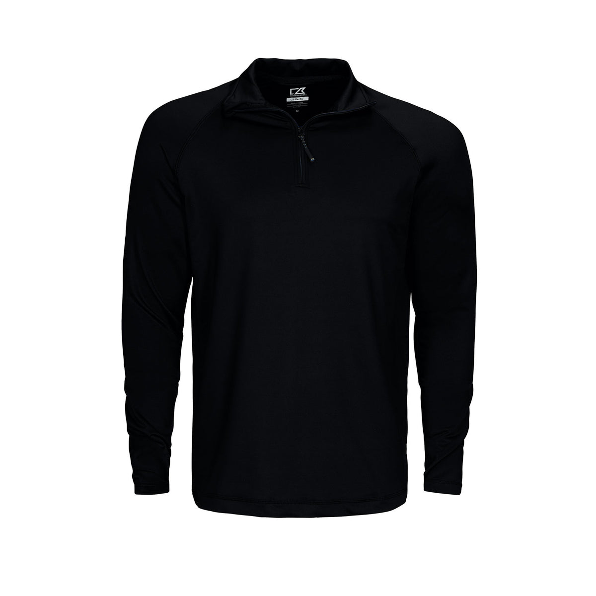 musta cutter buck Coos Bay Half Zip pitkähihainen paita