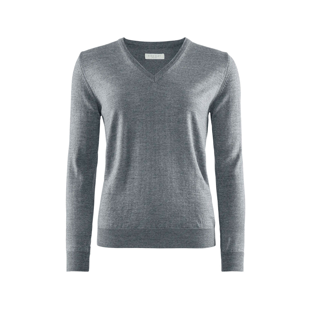 Berkeley Wilton Merino V-neck naisten merinovillaneule, harmaa