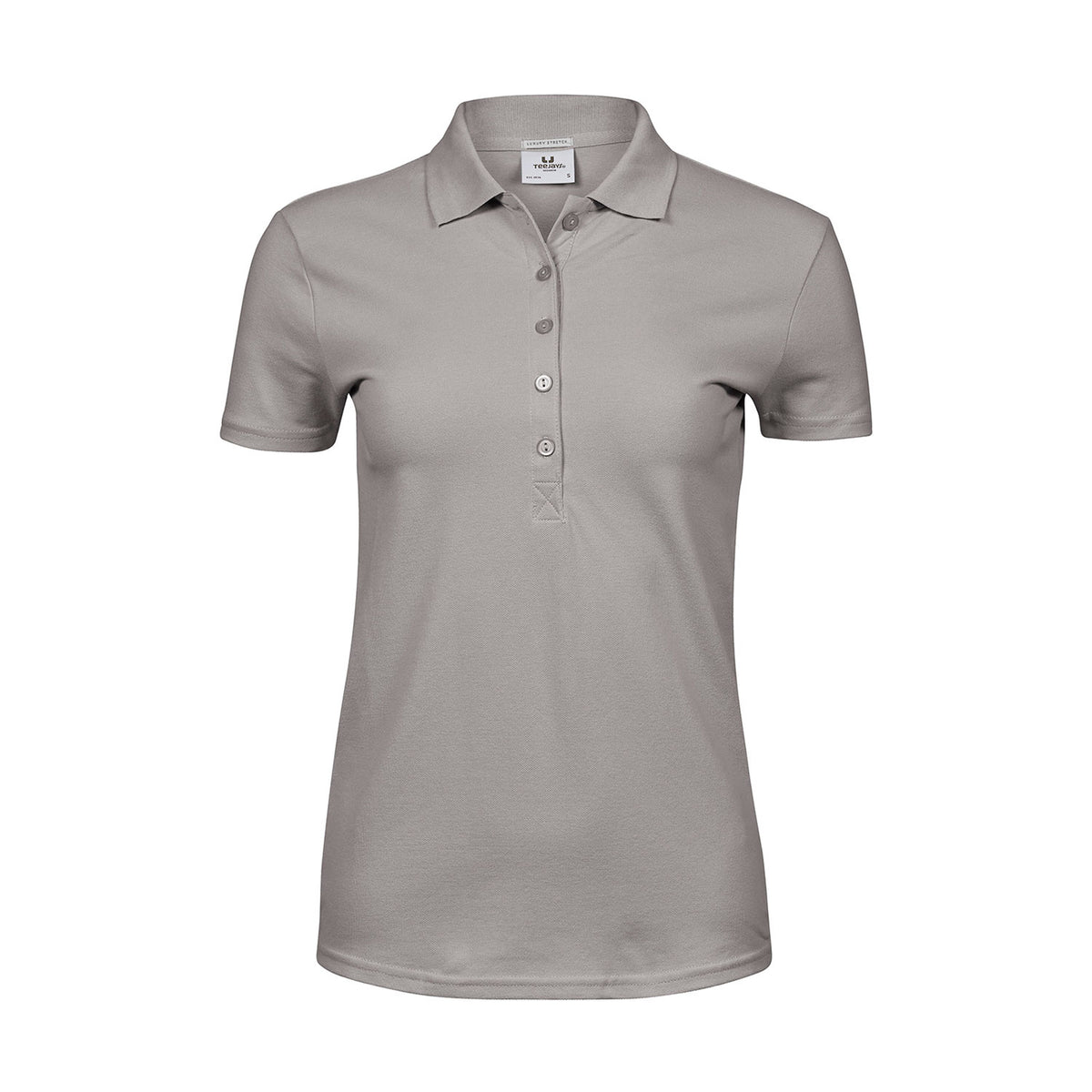 naisten tee jays luxury stretch polo stone kiven harmaa