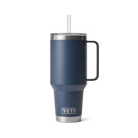 navy yeti rambler straw mug 1,2L termosmuki pillillä