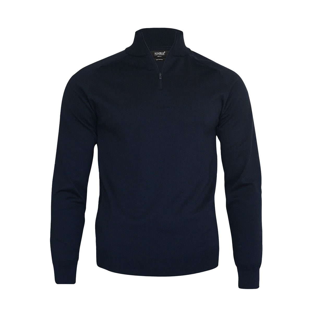 nimbus Brighton 1/4-Zip puuvillaneule vetoketjulla, tummansininen
