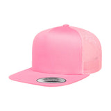 pinkki trucker lippis suoralla lipalla, 5 paneelia