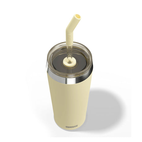sigg helia 0,6L, keltainen termosmuki pillillä
