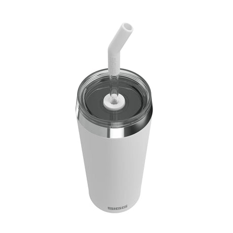 sigg helia 0,6L, valkoinen termosmuki pillillä