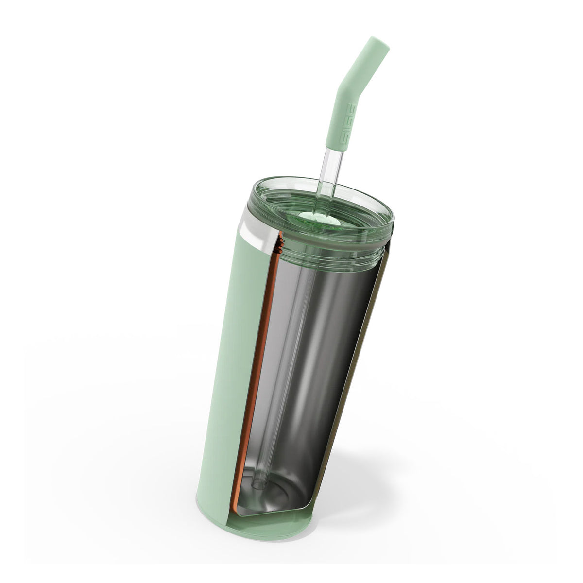 sigg helia 0,6L, vihreä termosmuki pillillä