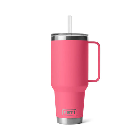 tropical pink yeti rambler straw mug 1,2L termosmuki pillillä