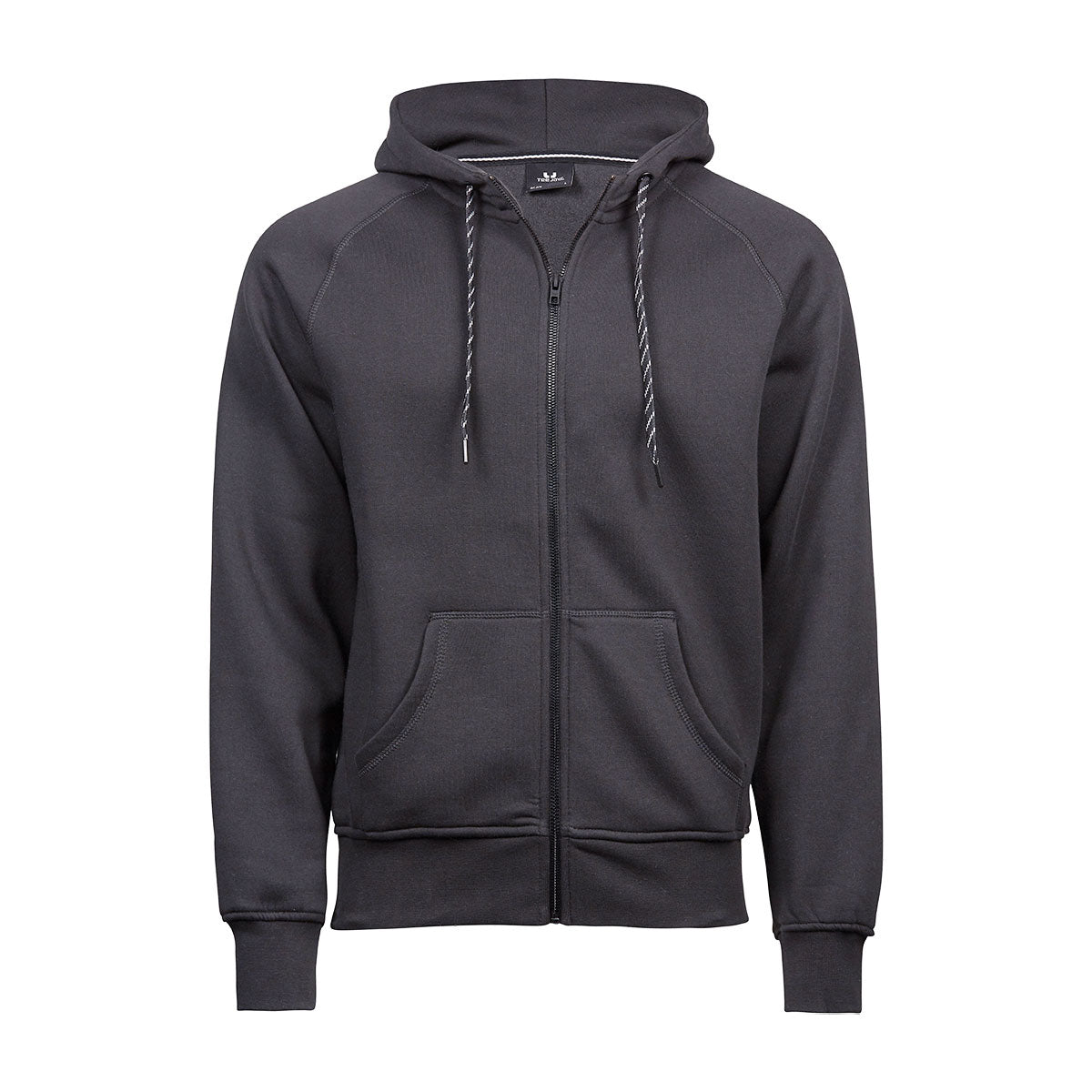 tummanharmaa tee jays fashion full zip hood huppari vetoketjulla