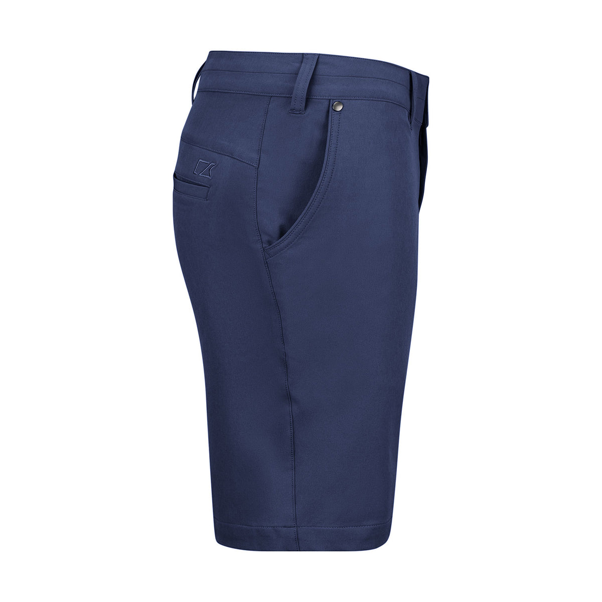 tummansininen New Salish Shorts, oikea sivutasku, sivuprofiili
