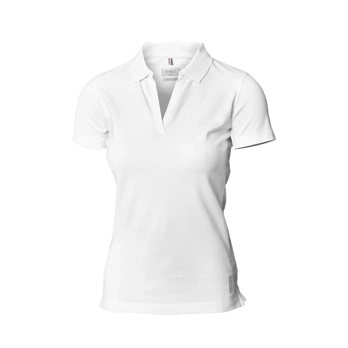 valkoinen nimbus Harvard V-Neck naisten poolopaita